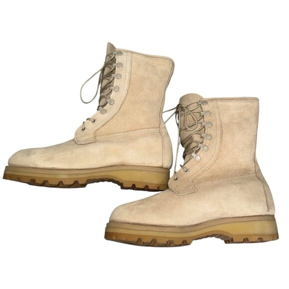 Men’s Desert Tan Tactical Vibram Sole Combat Work Army Hot Cold Boots Sz 7.5 XW - Picture 2 of 11